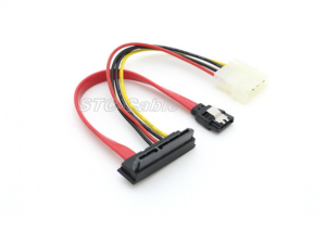 Sal-angolu SATA 22pin li jingħalaq SATA 7pin b ' LP4pin Power Cable