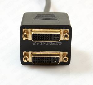 DVI D 2 x DVI-D Splitter tal-vidjo diġitali tal-Cable M/F