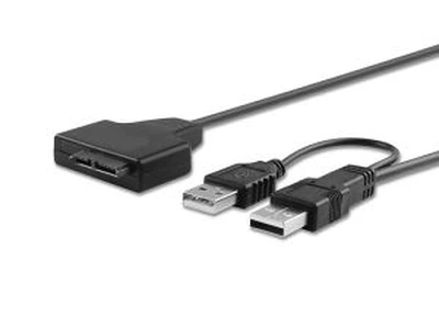 Doppju USB 2.0 Aqleb SATA 7 + 6pin Adapter faċli li jsuq bil-Cable