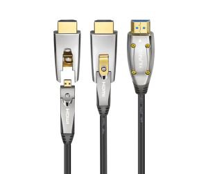 Kejbil tal-Fibra Ottika Mikro HDMI ta '50ft